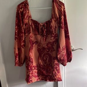 Urban Outfitters Paisley Peasant Dress